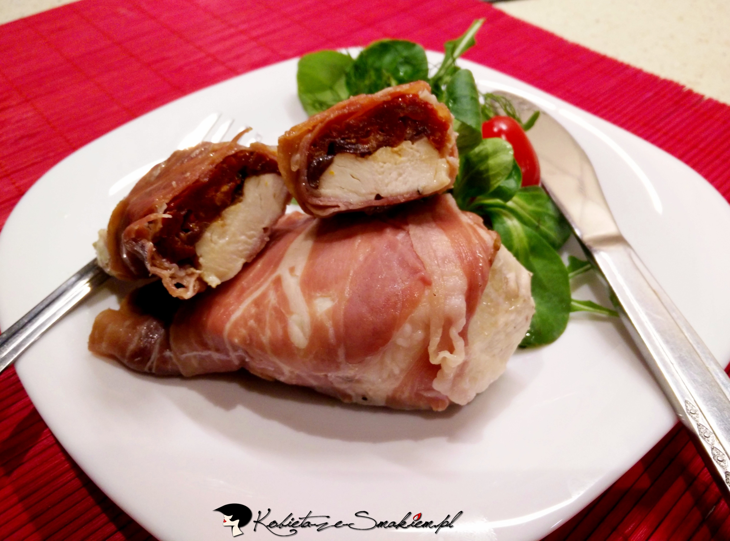Roladki z kurczaka z suszonymi pomidorami i prosciutto — zdjęcie 3