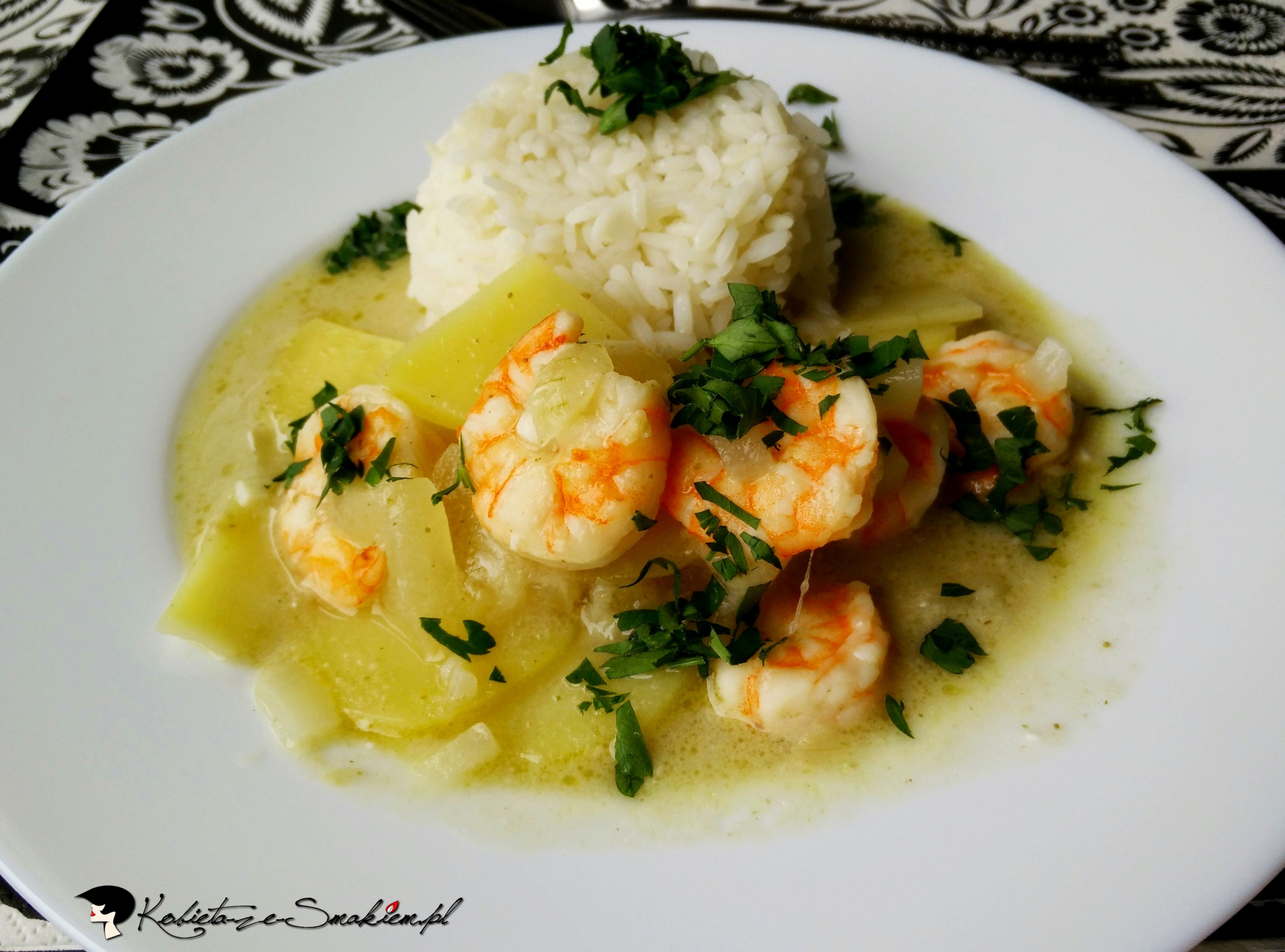 Zielone curry z krewetkami inaczej — zdjęcie 1